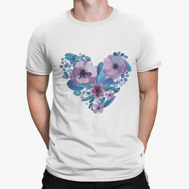 Camiseta Corazón Florido